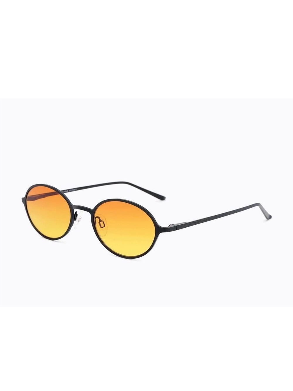 Women's Black Frame Sunglasses, Orange Gradient Lenses Carolina Lemke CL3134-03